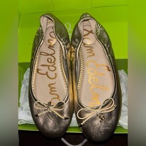 Sam Edelman Gold Ballet Flats